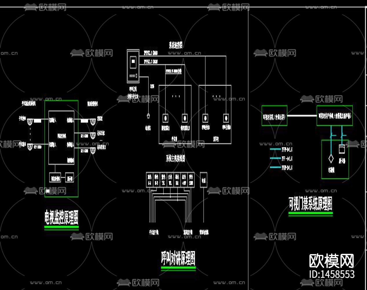 人民医院手术室ICU电气cad施工图
