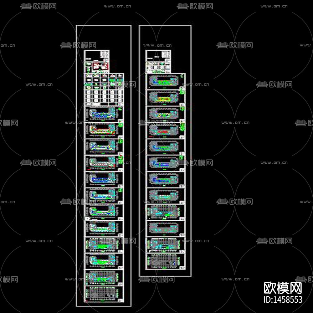 人民医院手术室ICU电气cad施工图