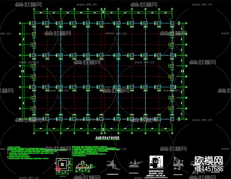 猪养殖建设项目集中库房cad施工图下载（渲染图1）