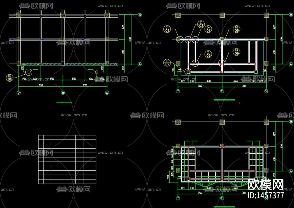雨棚大样节点图下载（渲染图1）