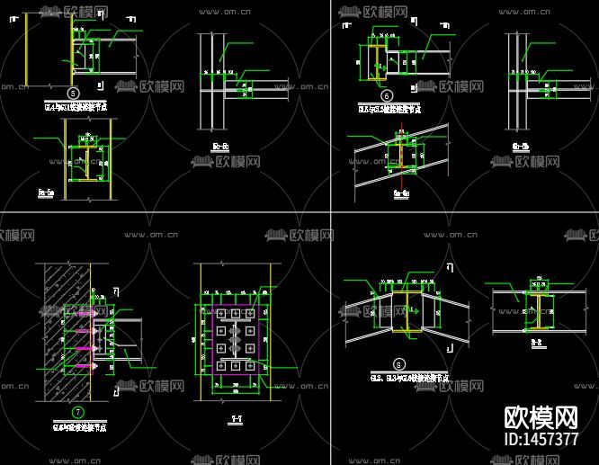 雨棚大样节点图下载（渲染图7）