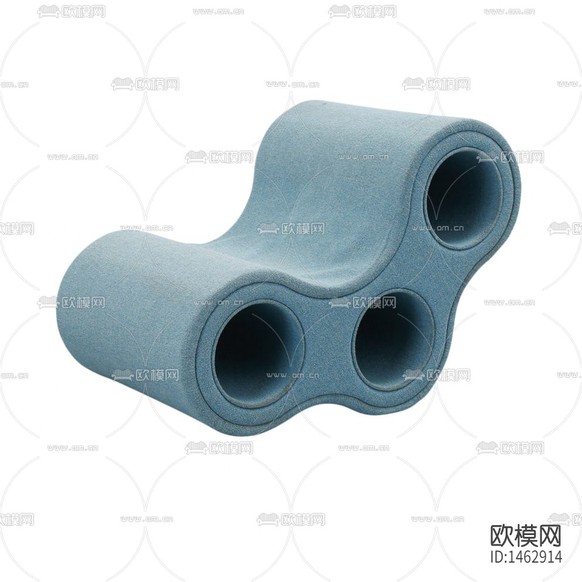 现代极简创意蓝色布艺懒人沙发下载