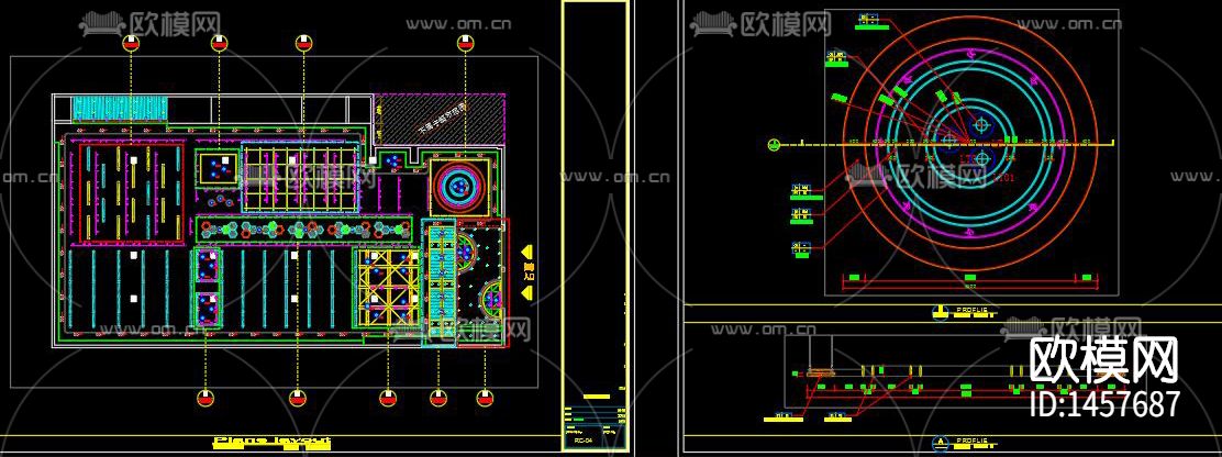 超市cad施工图下载（渲染图4）