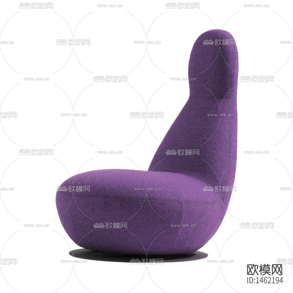 现代简约创意紫色布艺懒人沙发
