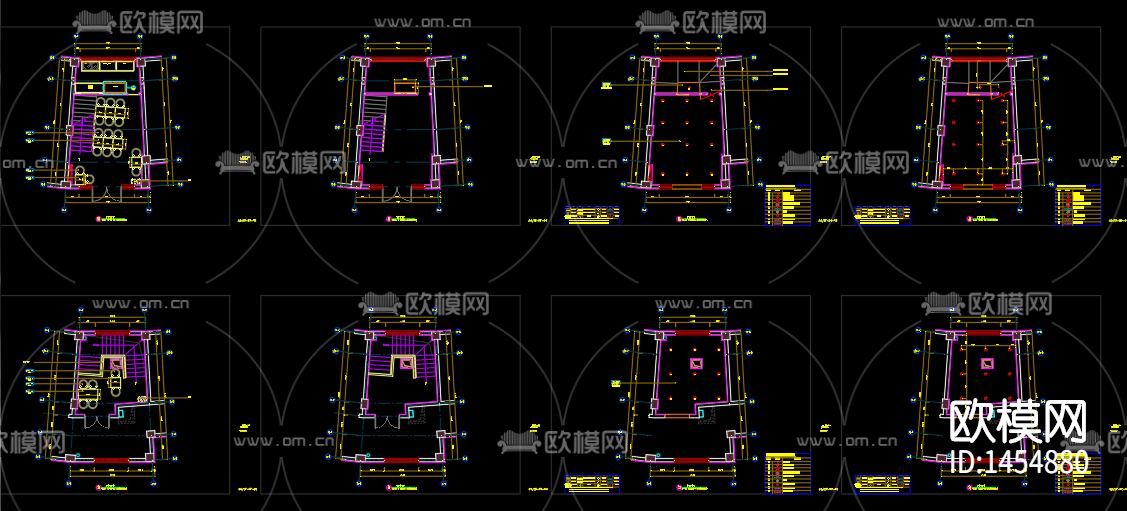 奶卷面皮店cad施工图下载（渲染图7）