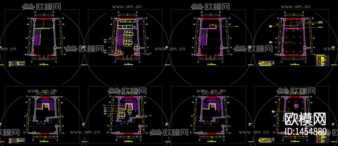 奶卷面皮店cad施工图下载（渲染图6）