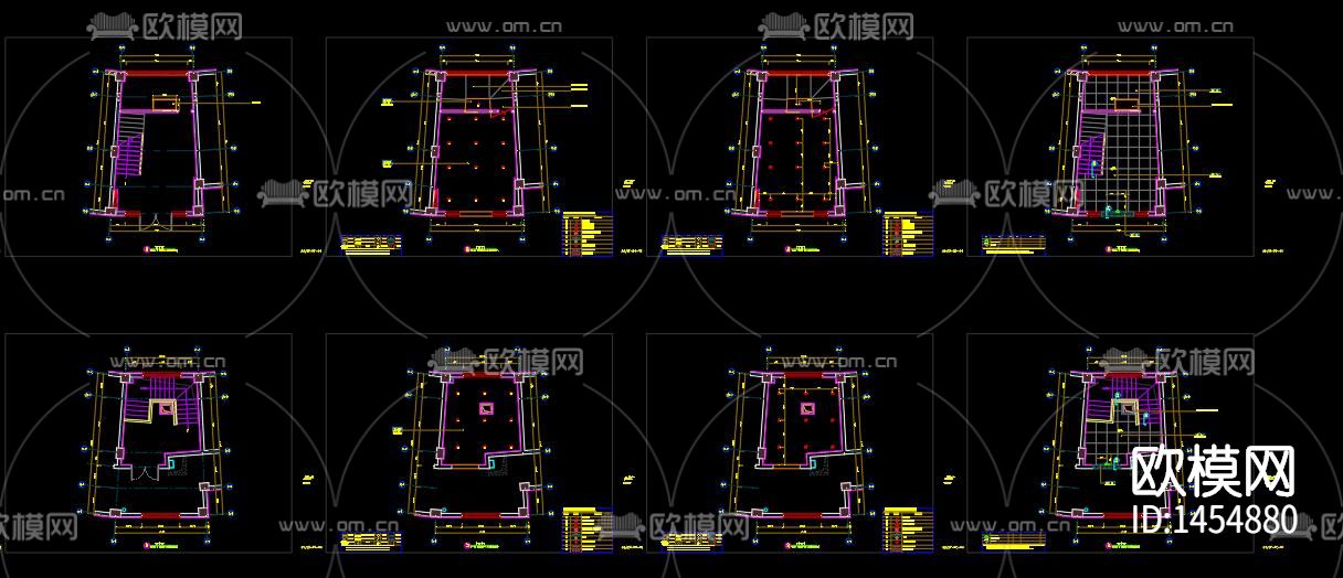 奶卷面皮店cad施工图下载（渲染图8）