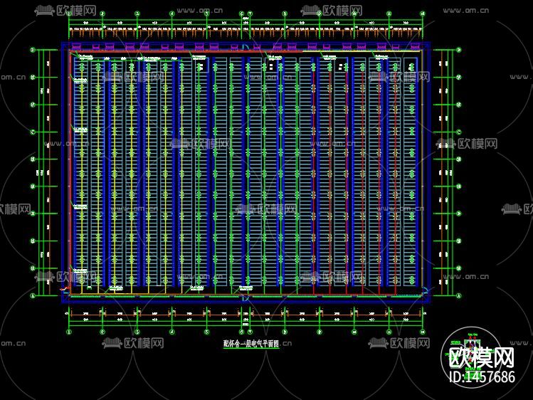 猪养殖建设项目集中库房cad施工图下载（渲染图3）