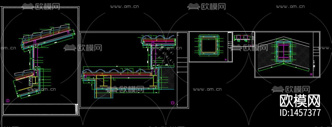 雨棚大样节点图下载（渲染图10）