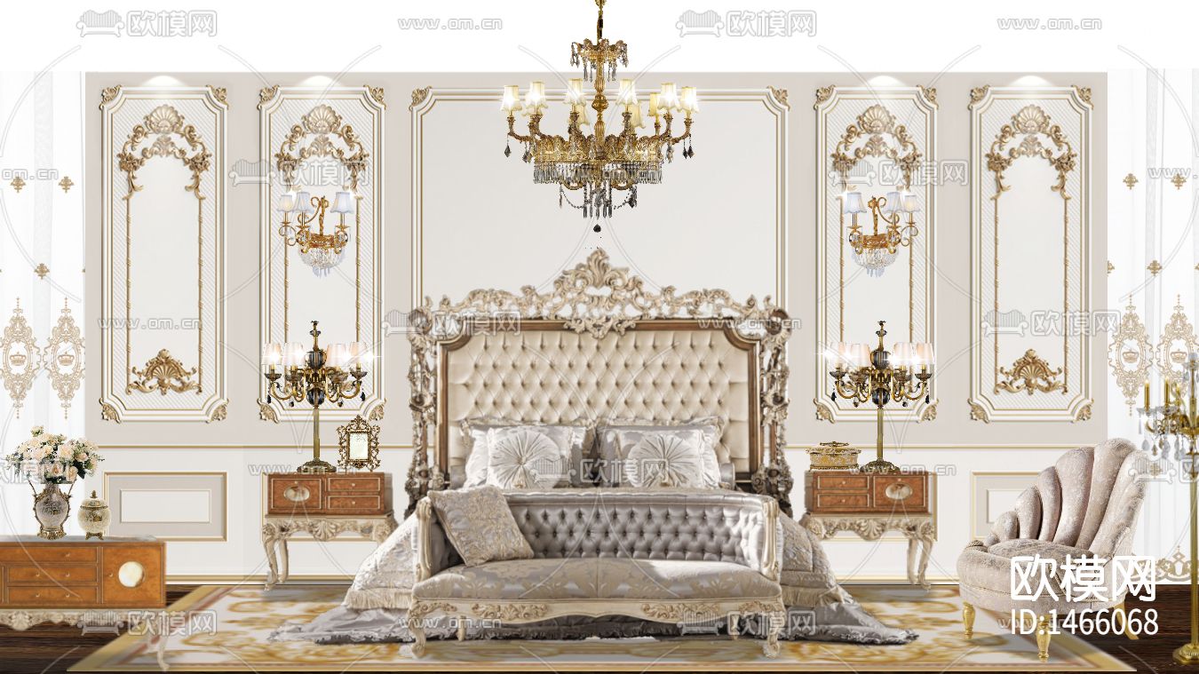 法式轻奢创意卧室