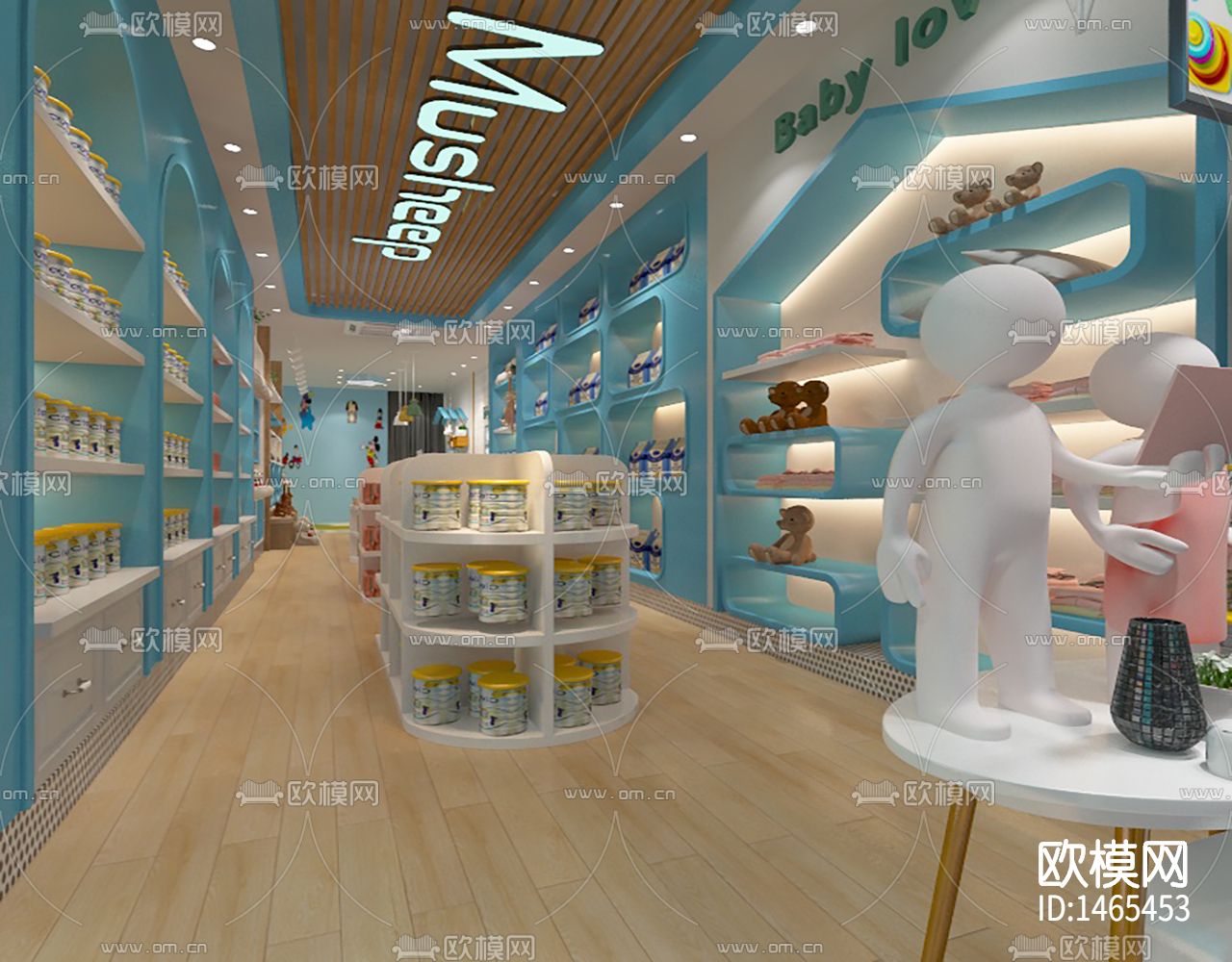 母婴店cad施工图