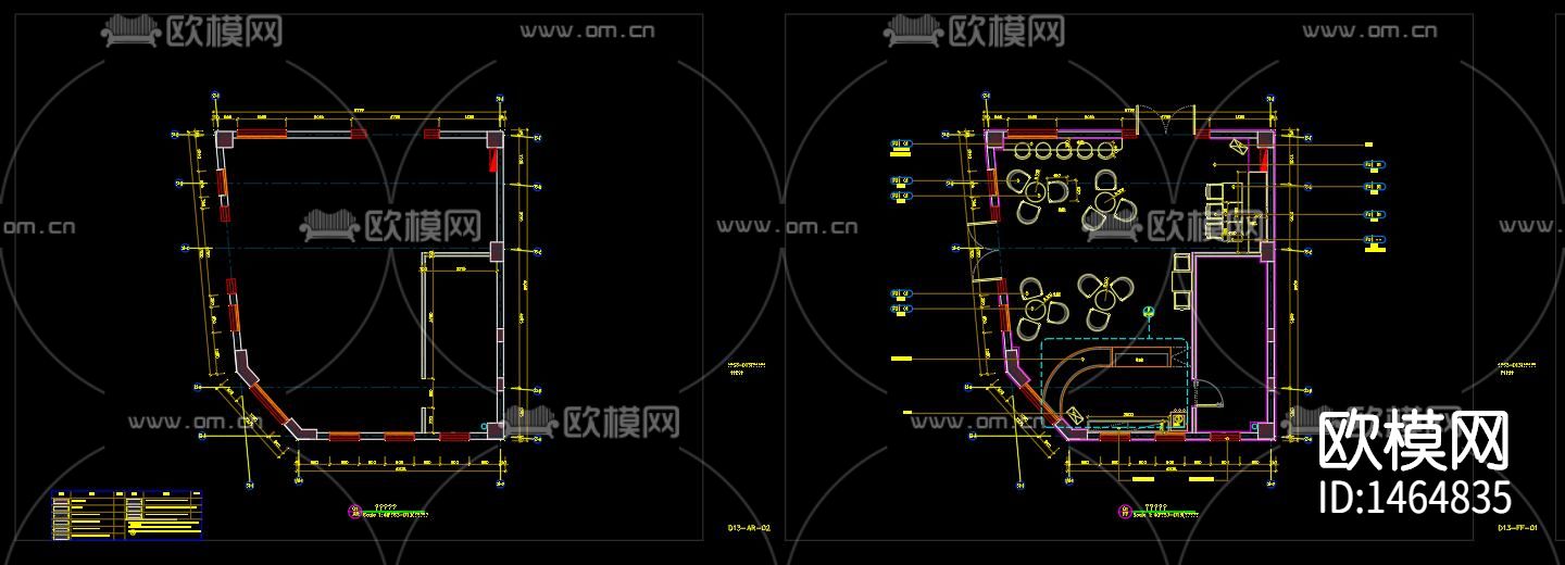 小型甜品店cad施工图下载（渲染图2）