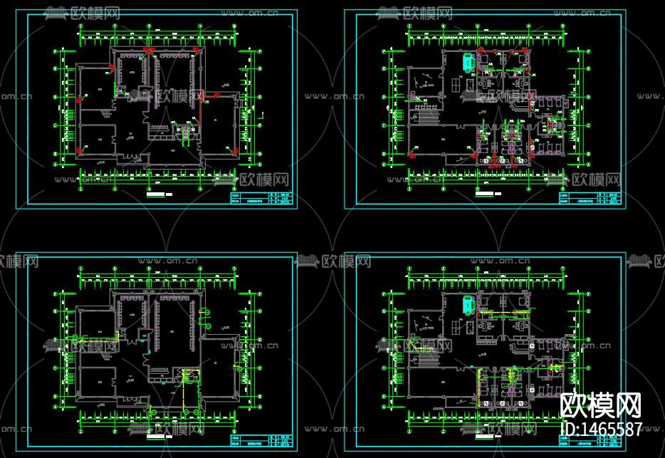 别墅cad施工图下载（渲染图6）