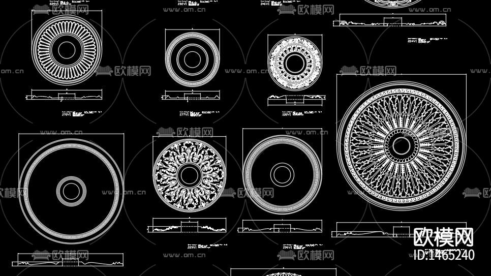 雕花图案cad图库下载（渲染图4）