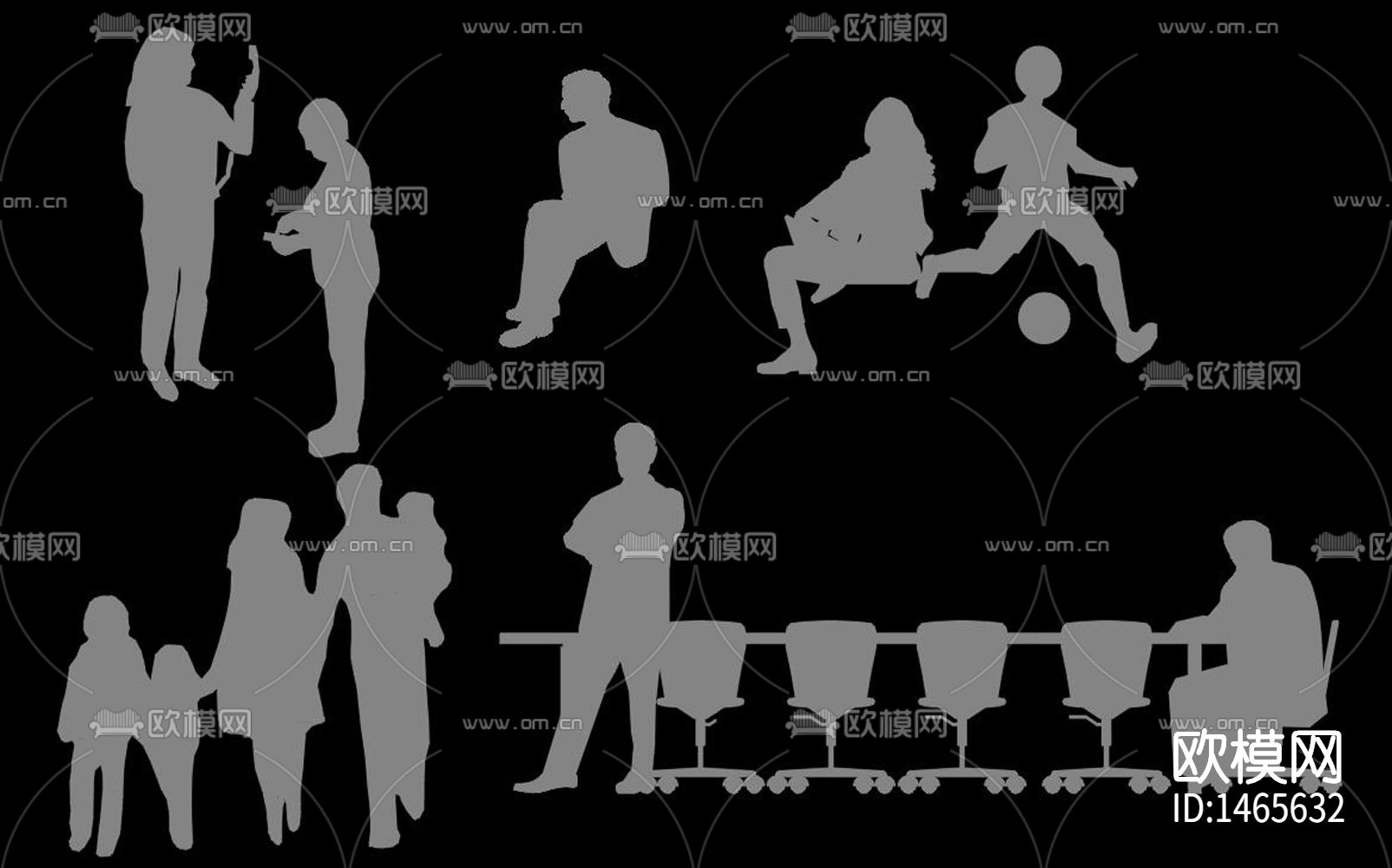 欧式彩色家具动态块cad图库下载（渲染图9）