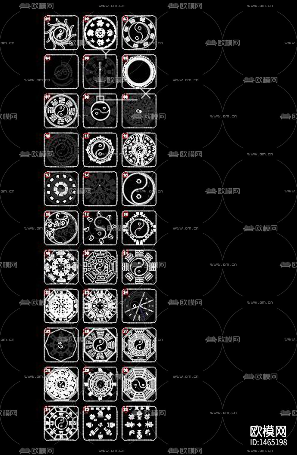 太极八卦cad图库下载（渲染图5）