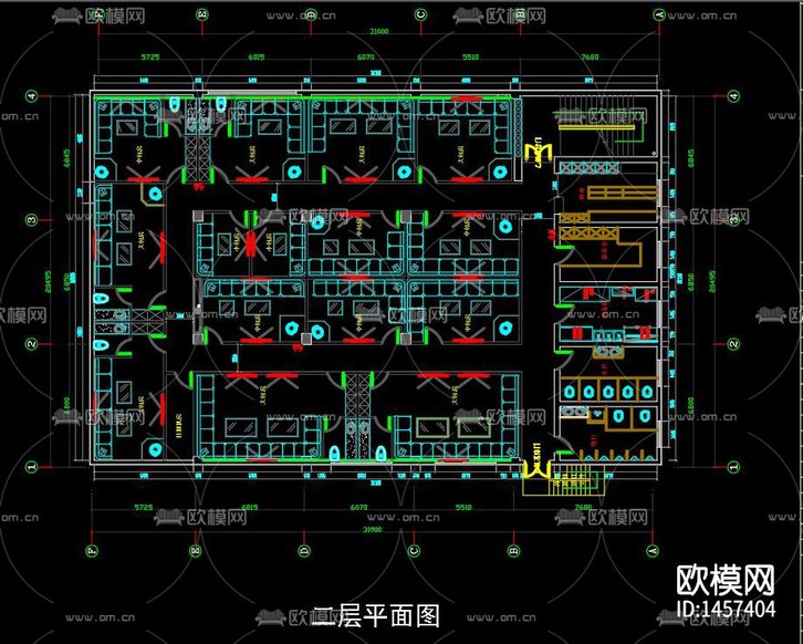 KTV消防系统cad施工图下载(渲染图3)