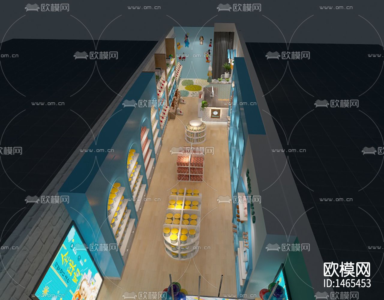 母婴店cad施工图