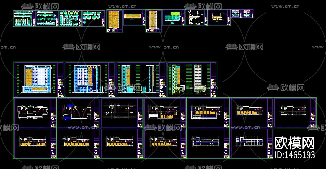 建筑外立面cad施工图下载（渲染图6）