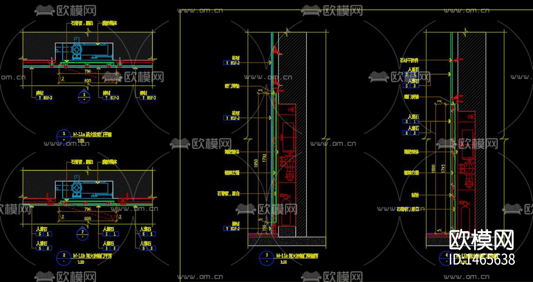 消火栓cad节点图下载（渲染图1）
