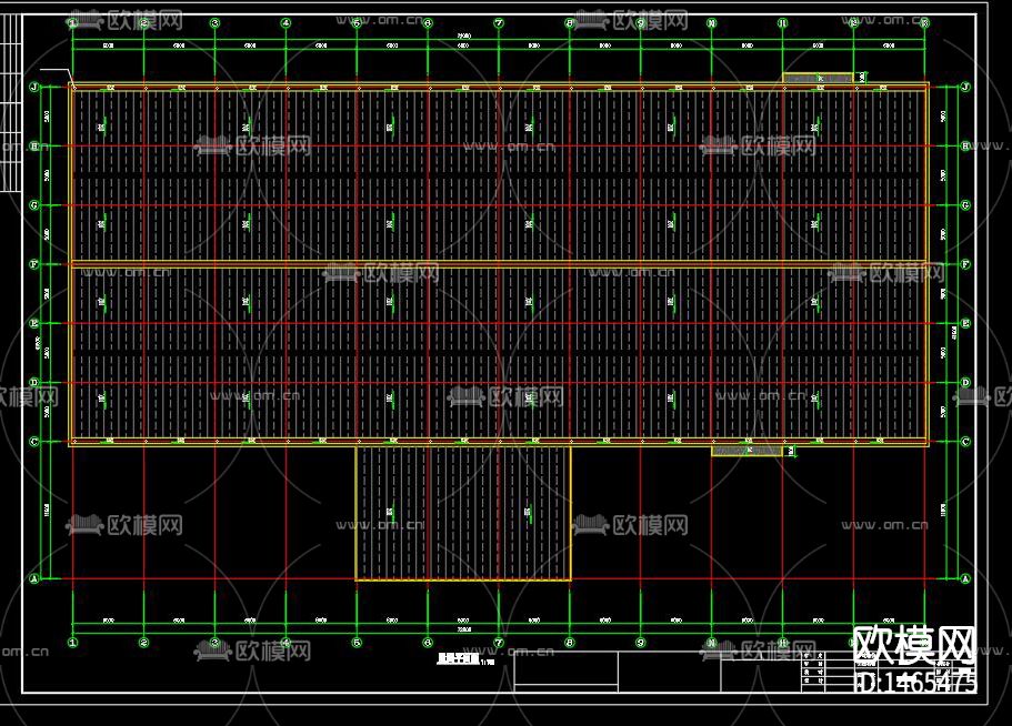 仓库cad施工图下载（渲染图1）