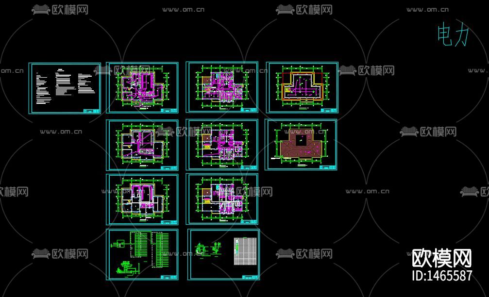 别墅cad施工图下载（渲染图7）