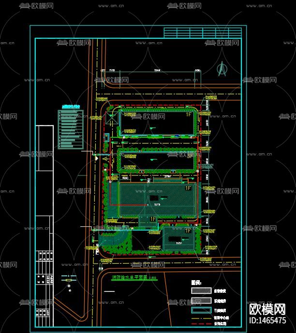 仓库cad施工图下载（渲染图2）