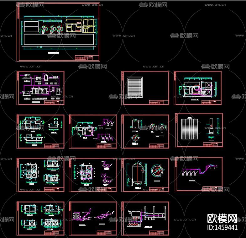 钢铁厂污水处理cad施工图下载（渲染图10）