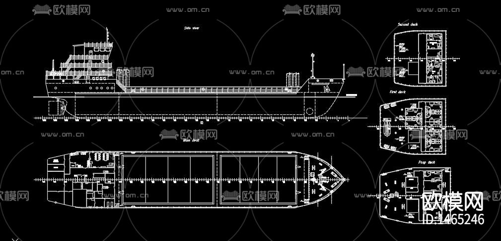 船类cad图库下载（渲染图5）