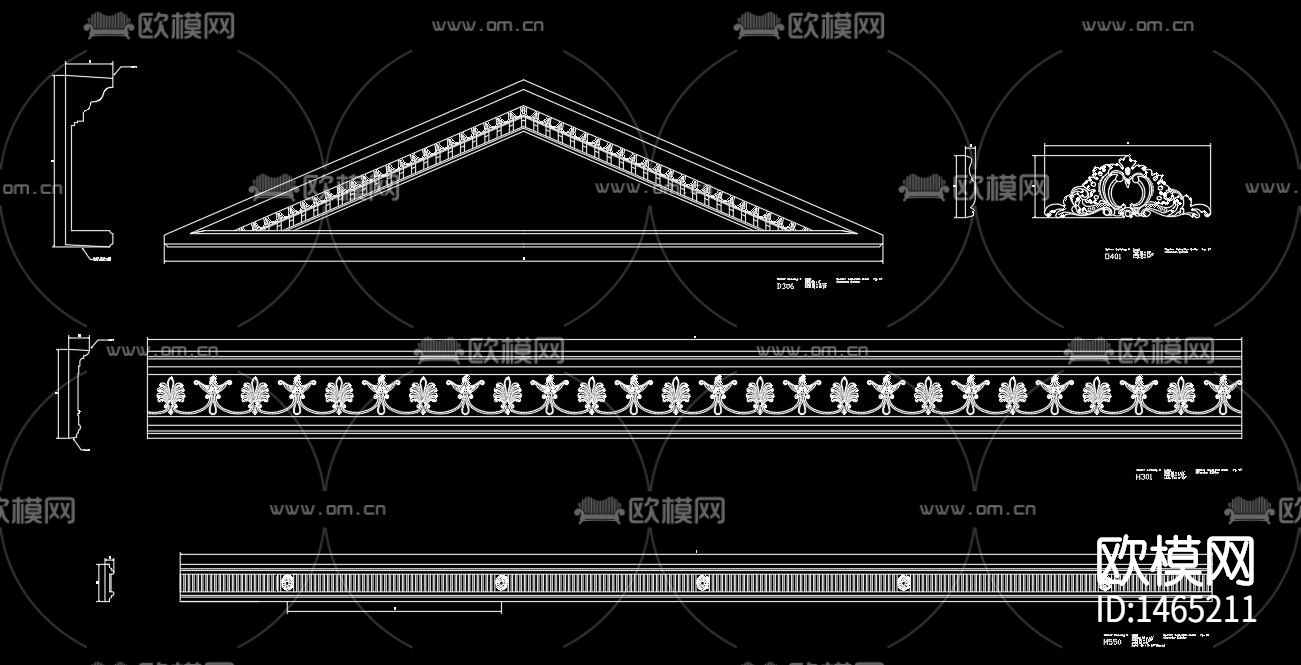 罗马柱cad施工图下载（渲染图6）
