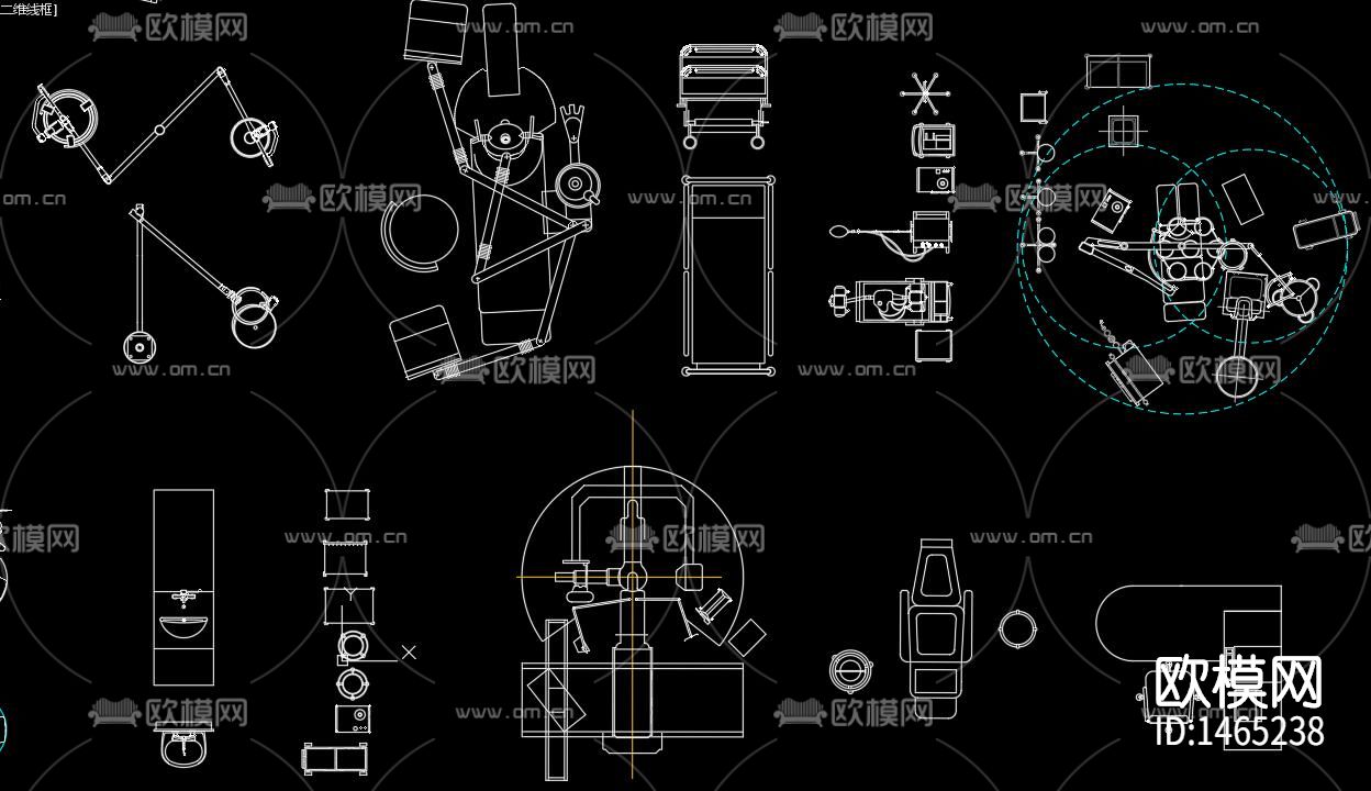 医疗设备cad图库下载（渲染图7）