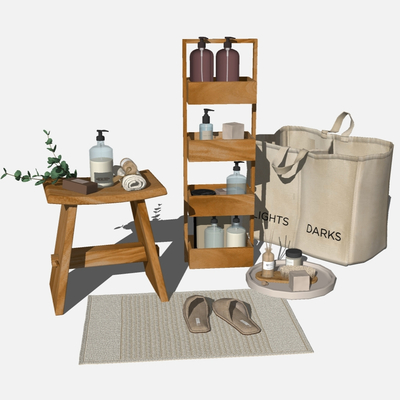  现代洗涤用品su模型 