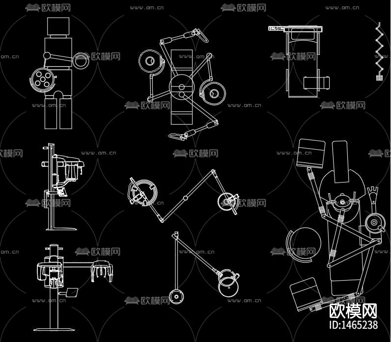 医疗设备cad图库下载（渲染图5）
