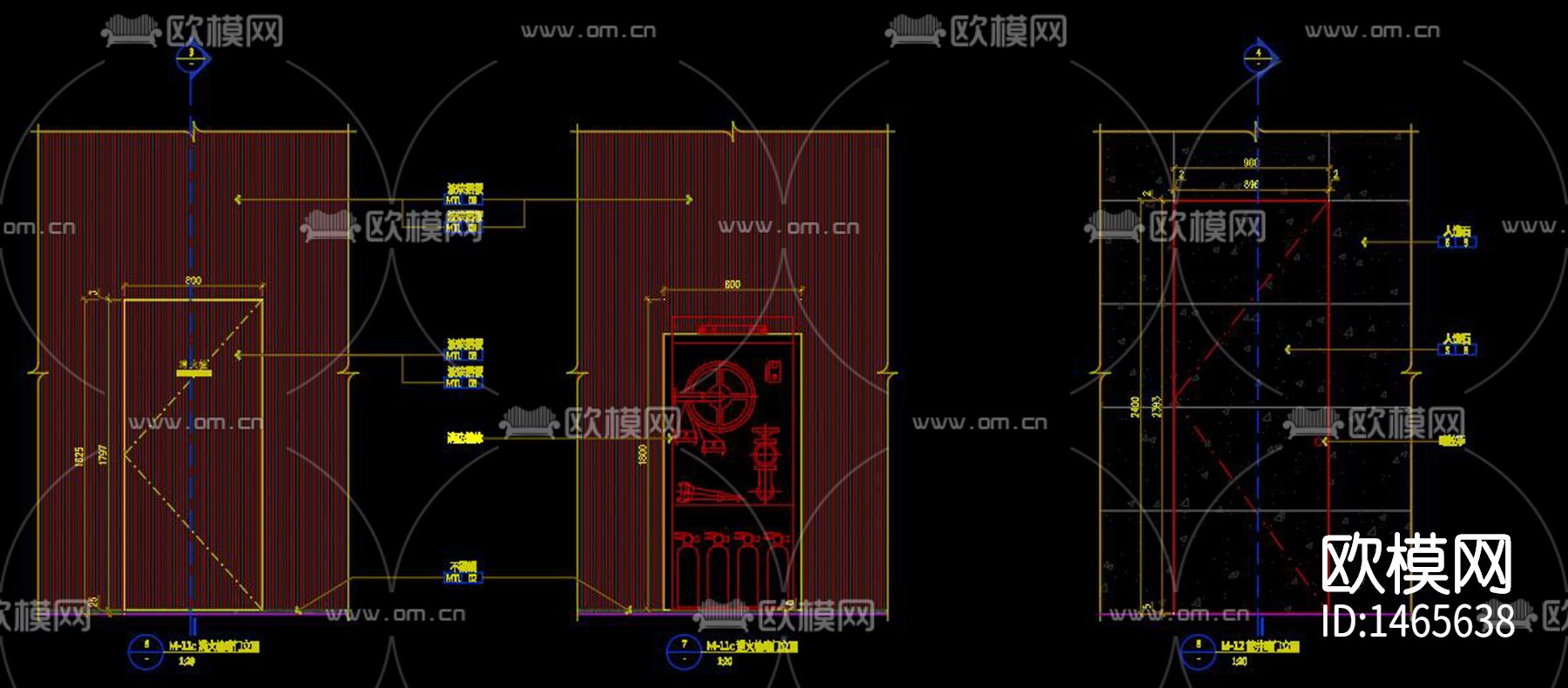 消火栓cad节点图下载（渲染图5）