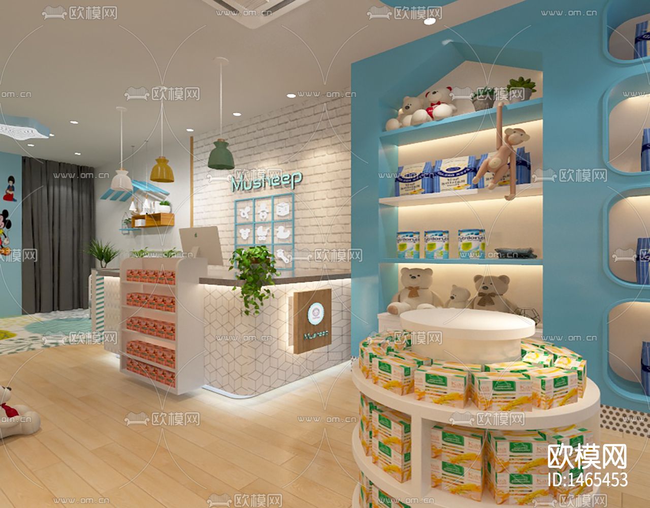 母婴店cad施工图