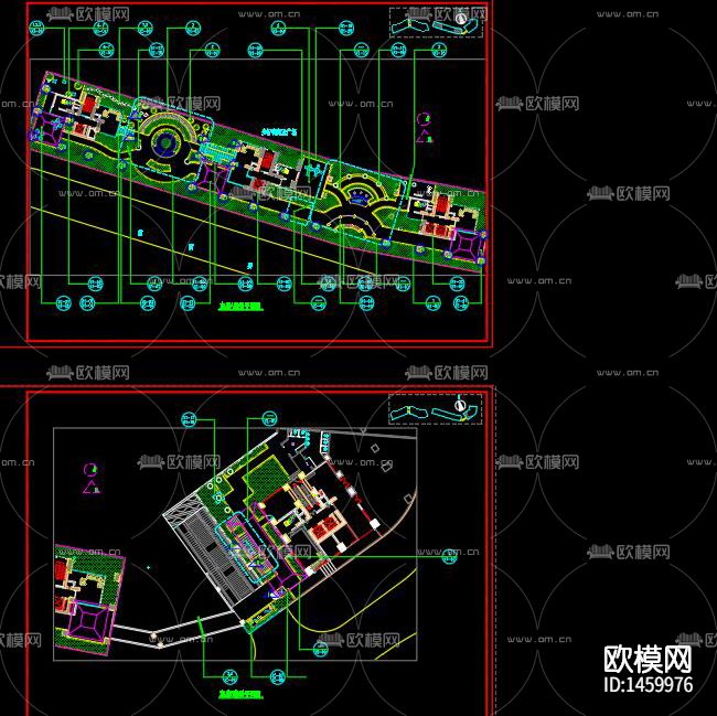 某商业屋顶花园景观cad施工图