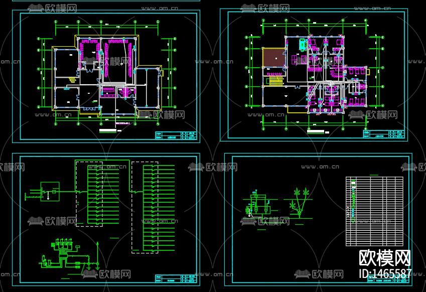 别墅cad施工图下载（渲染图8）