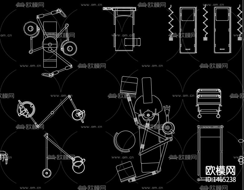 医疗设备cad图库下载（渲染图4）