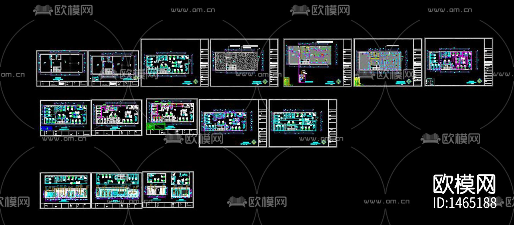 工业风理发店cad施工图下载（渲染图9）