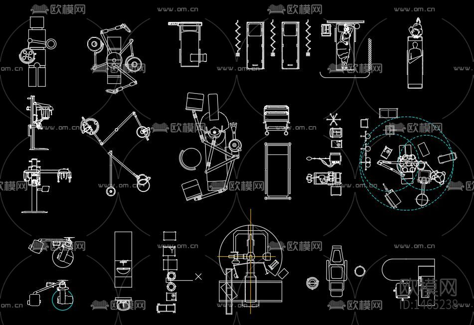 医疗设备cad图库下载（渲染图8）