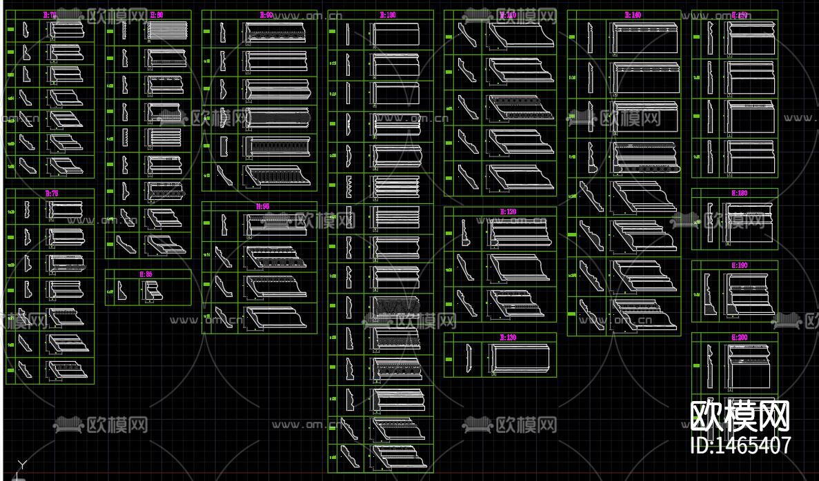 角线动态块cad图库下载（渲染图6）