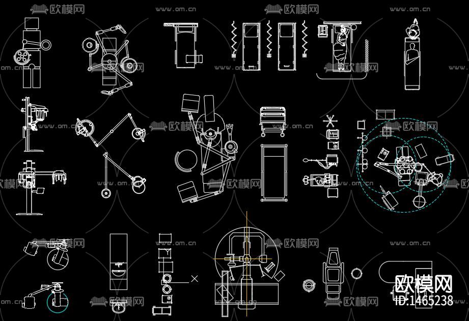 医疗设备cad图库下载（渲染图10）