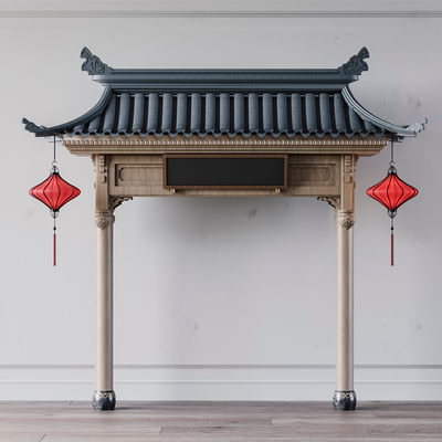 屋檐门头3d模型下载下载