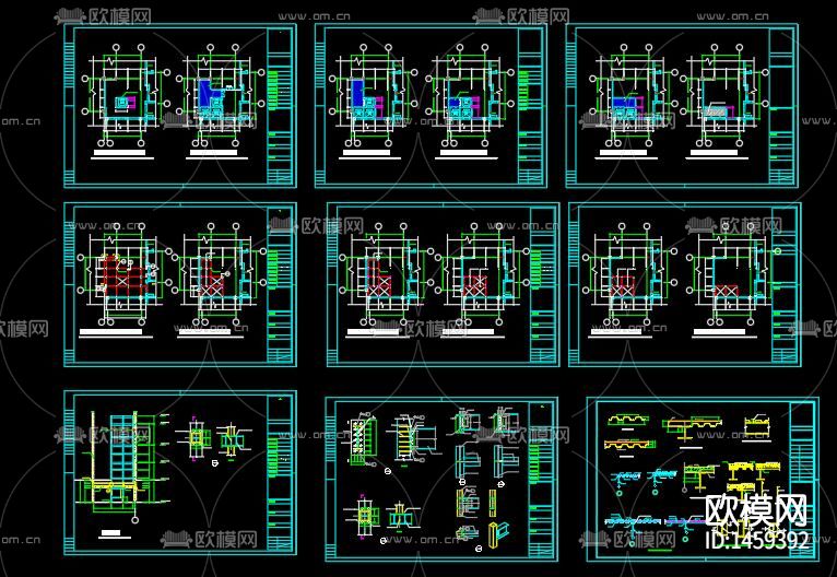 钢结构电梯cad施工图下载（渲染图8）