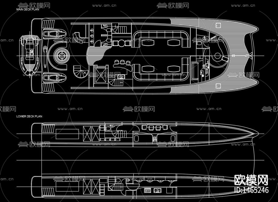 船类cad图库下载（渲染图3）