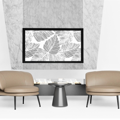  现代皮革休闲沙发su模型 