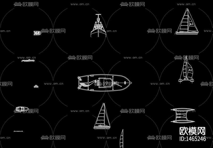 船类cad图库下载（渲染图7）