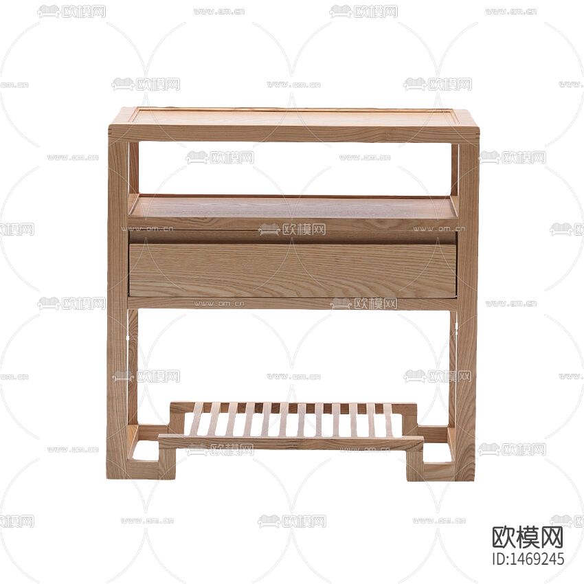 新中式简约禅意实木边几