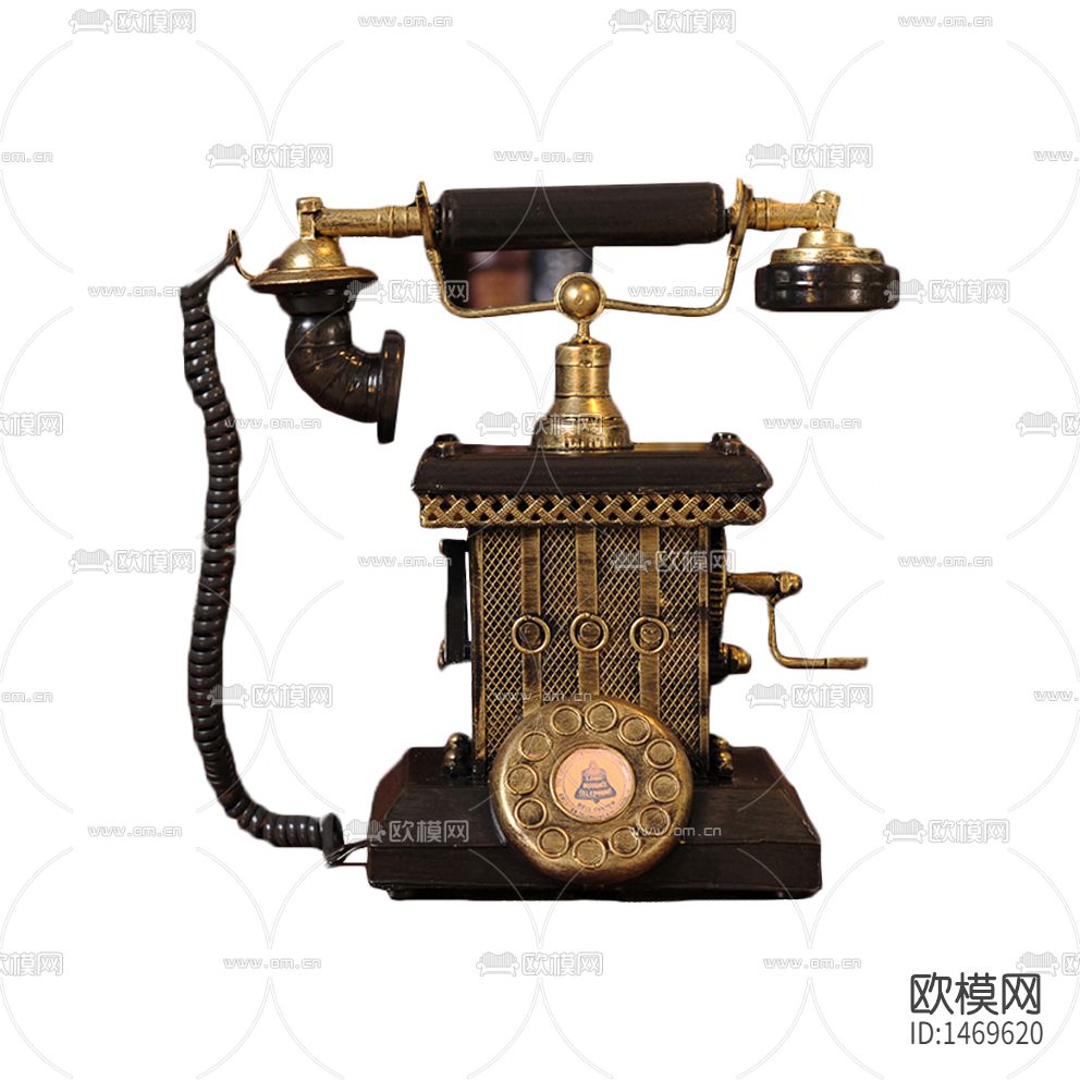 欧式古典怀旧金属手摇电话机下载