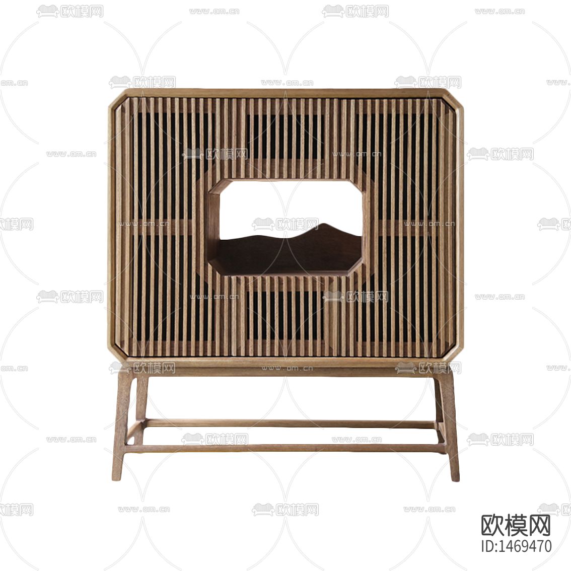 日式闻山茶楠木边柜下载